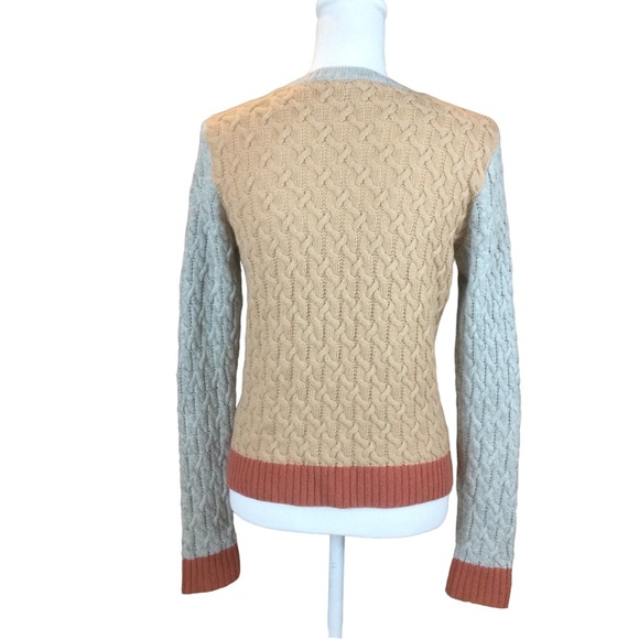 Bela NYC Cable Knit Pullover Wool/ Cashmere Blend Sweater Size 3 - Picture 4 of 9